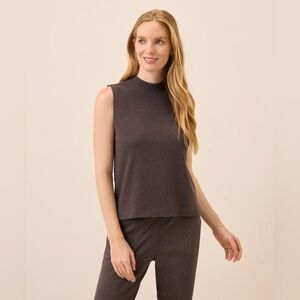 PACT Airplane Mock Neck Shell & Airplane Pintuck Wide Leg Pants Size XXL